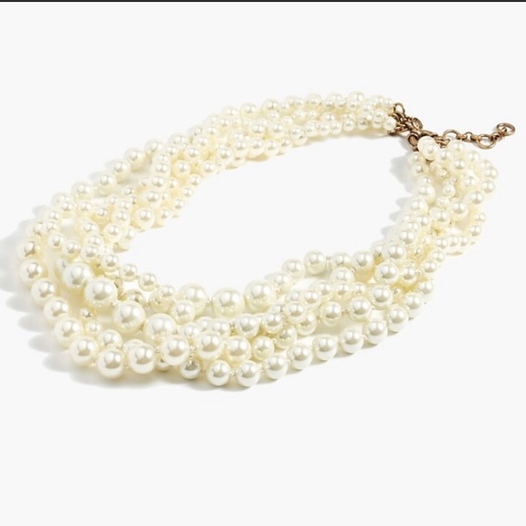 J. Crew Pearl Twisted Hammock Necklace - Picture 1 of 5